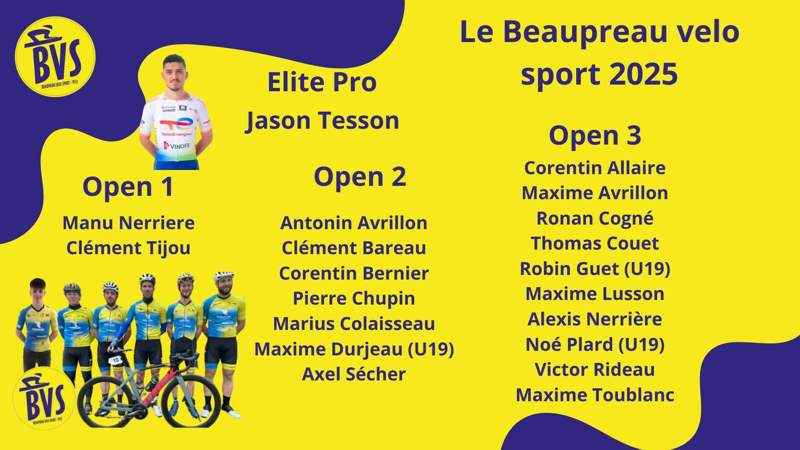 Les coureurs opens 2025